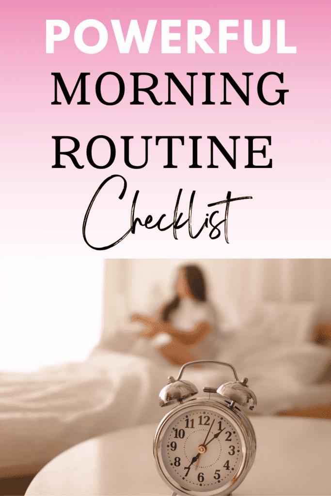 morning routine checklist pinterest