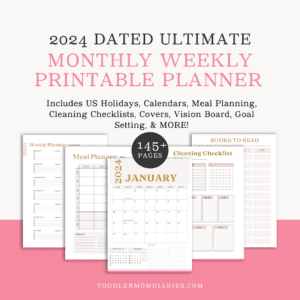 2024 Printable Monthly Planner Mockup
