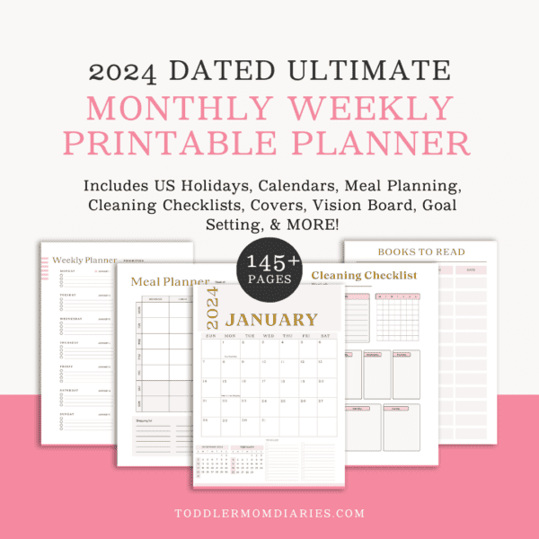 2024 Printable Monthly Planner Mockup