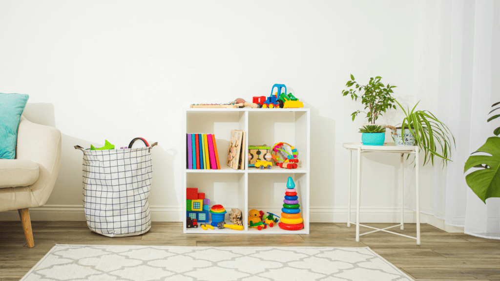 a clean organized home and playroom